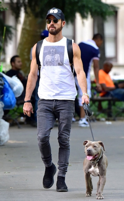 Justin Theroux, dog, Kuma, National Puppy Day 2020